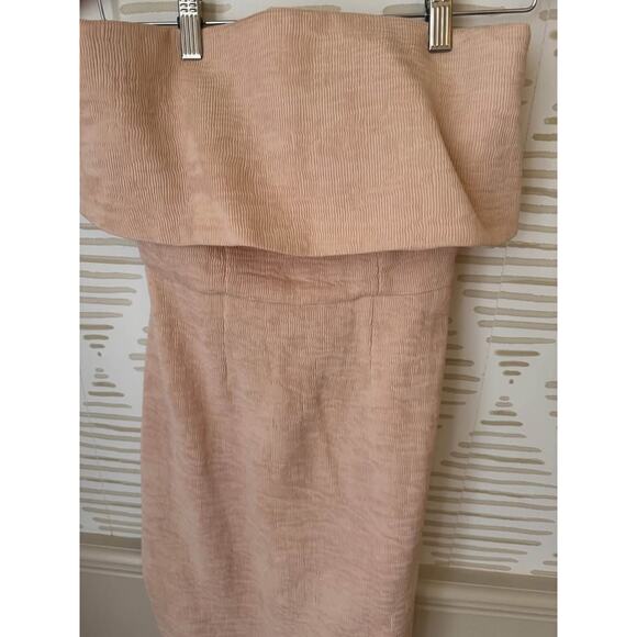 C/MEO Collective Women’s XS Blush Fresh Start Textured Strapless Midi Dress - Picture 5 of 7